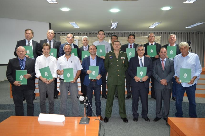 Solenidade de posse da Junta Militar (Foto: Prefeitura de Guaíra)
